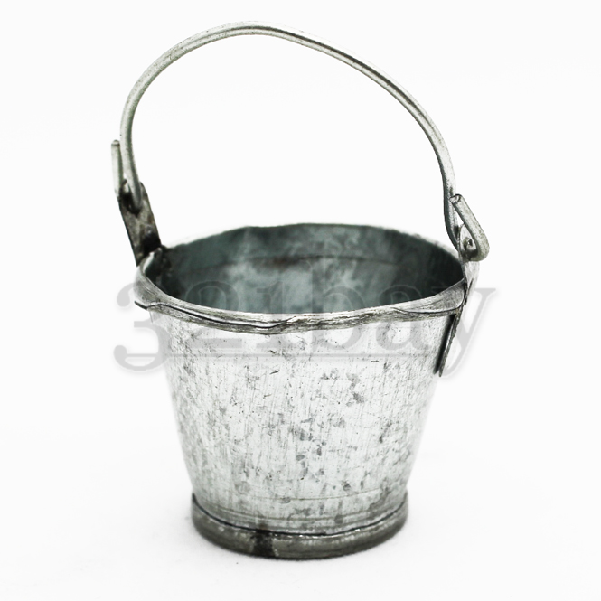 Small Galvanized Bucket Miniature Bucket with Handle 112 Scaled