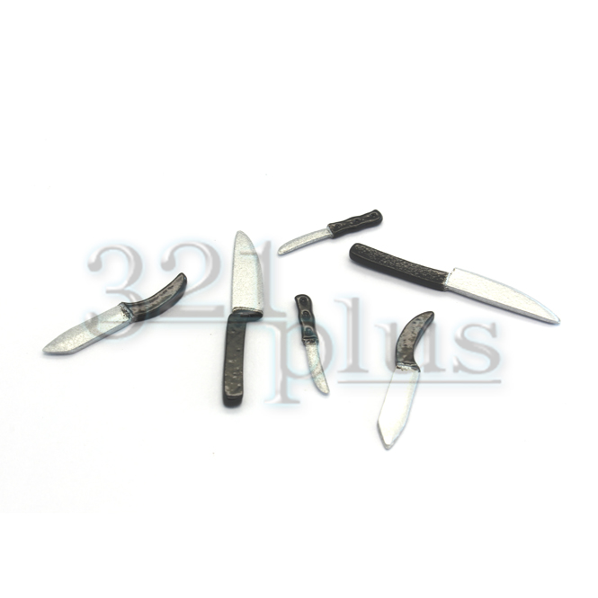 Miniaturen Zubehör, Miniatur Messer Zubehör, Puppenstubenküche Messer