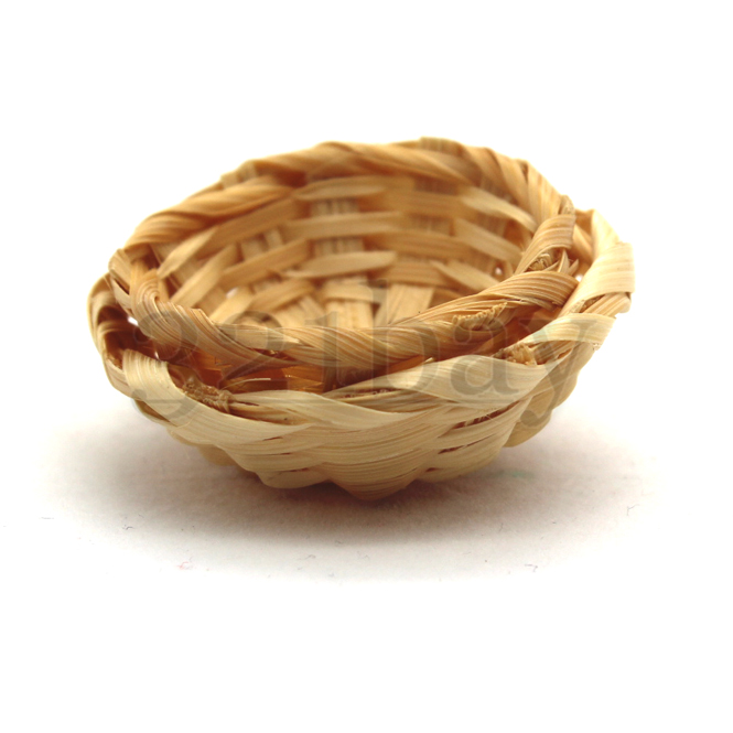 tiny wicker basket for dollhouse